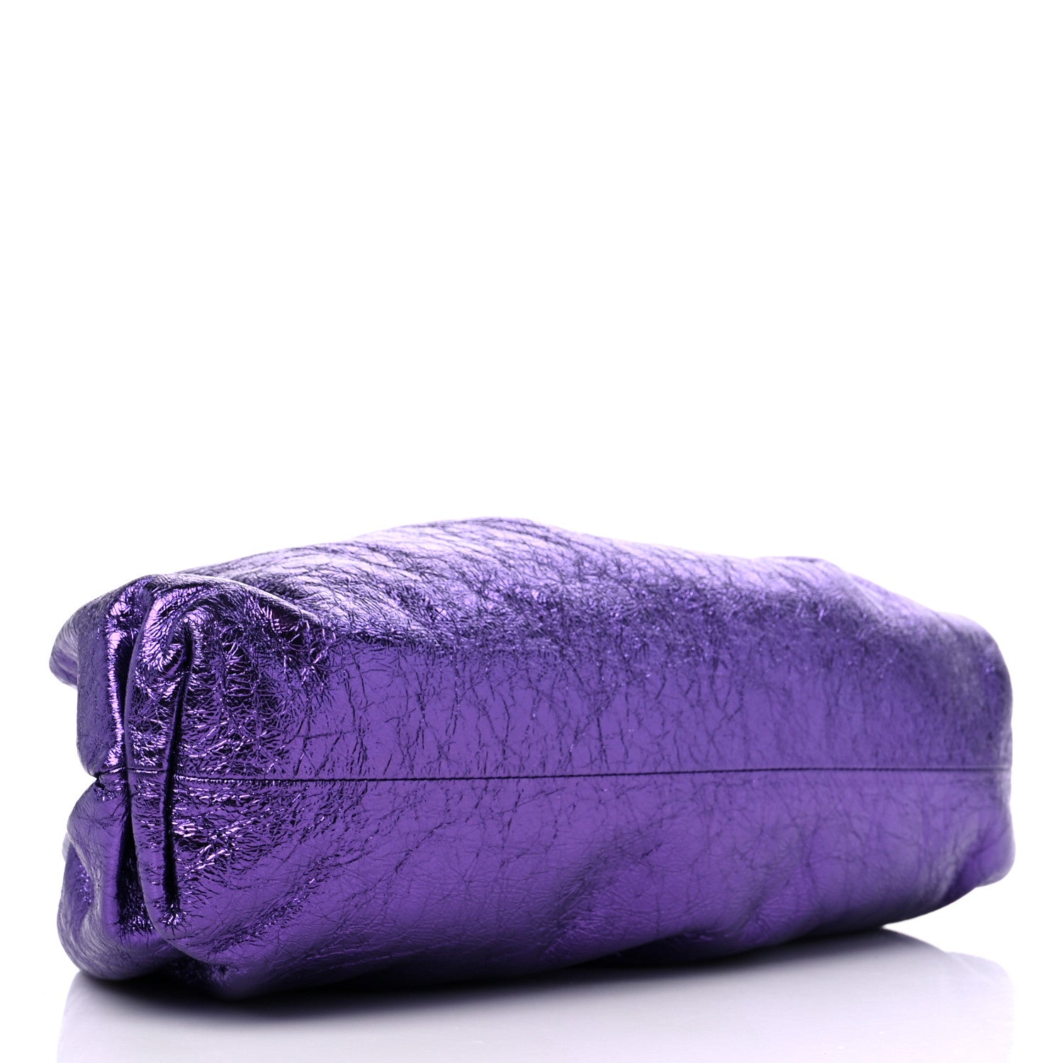 Bottega Veneta Metallic Crinkled Lambskin The Pouch Viola 4 of 9