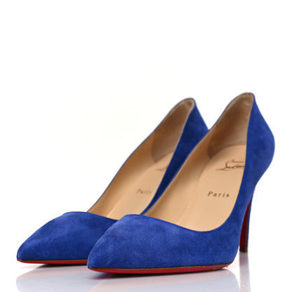 Christian Louboutin Suede Pigalle 85 Pumps 40.5 Metal Blue 3 of 10