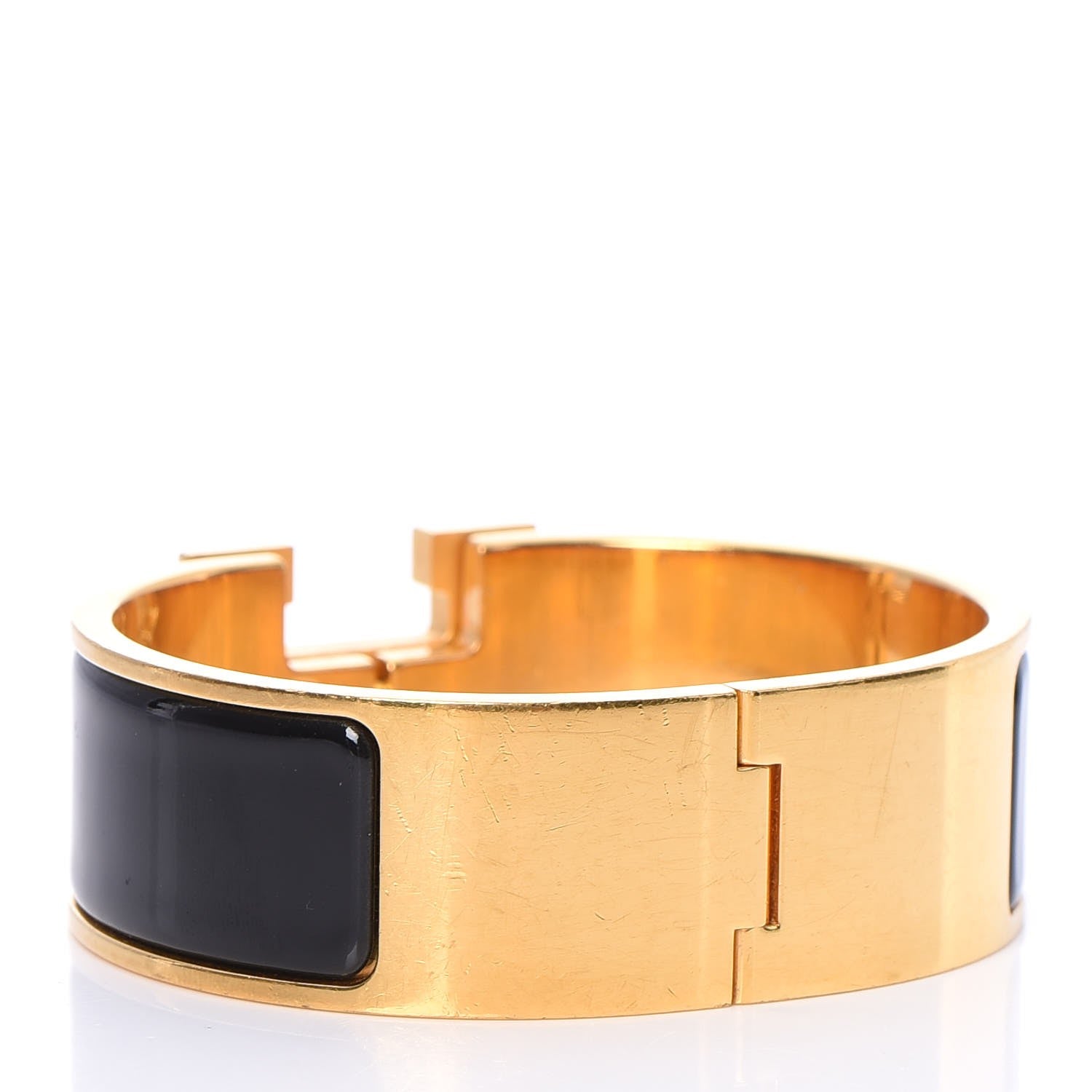 Hermes Enamel Wide Clic Clac H Bracelet PM Black 3 of 6