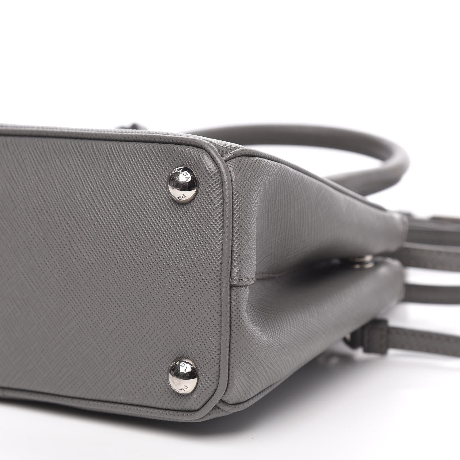 Prada Saffiano Micro Galleria Double Zip Tote Marmo 8 of 11