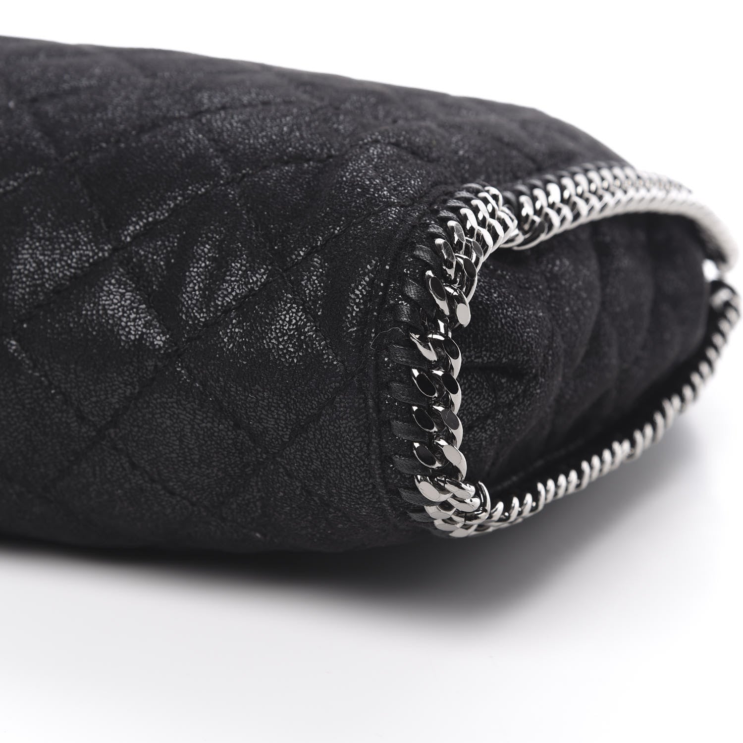 Stella McCartney Metallic Shaggy Deer Quilted Small Falabella Tote Black 10 of 10