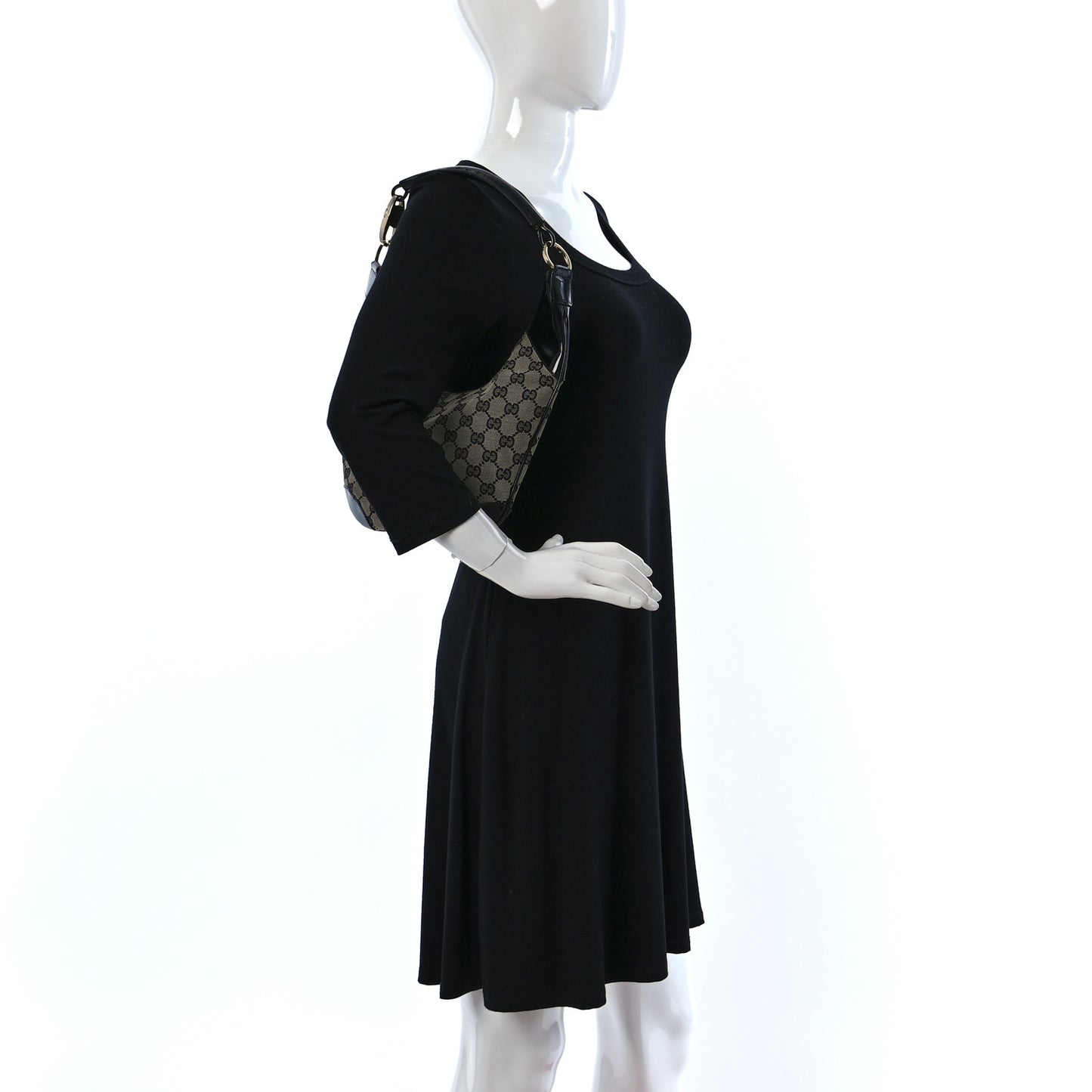 Monogram Patent Small Hobo Black