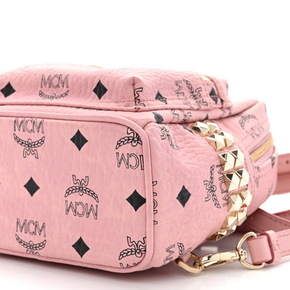 MCM Visetos Side Stud X-Mini Stark Bebe Boo Backpack Soft Pink 9 of 9