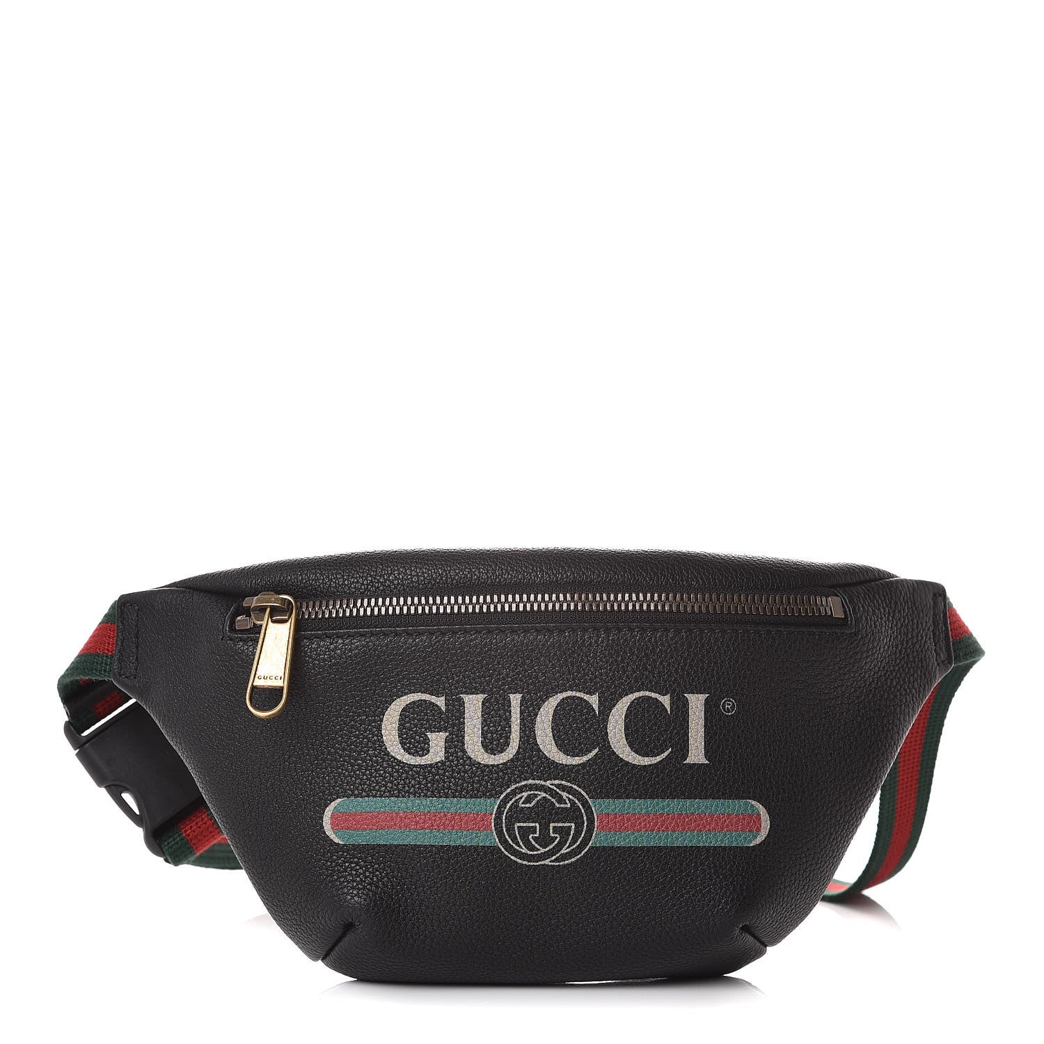 Gucci Grained Calfskin Small Logo Belt Bag Black 1 of 9
