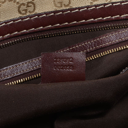 Gucci Monogram Horsebit Nail Medium Boston Brown 7 of 7