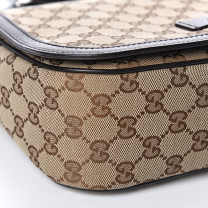 Gucci Monogram Flap Messenger Bag Beige Dark Brown 9 of 10