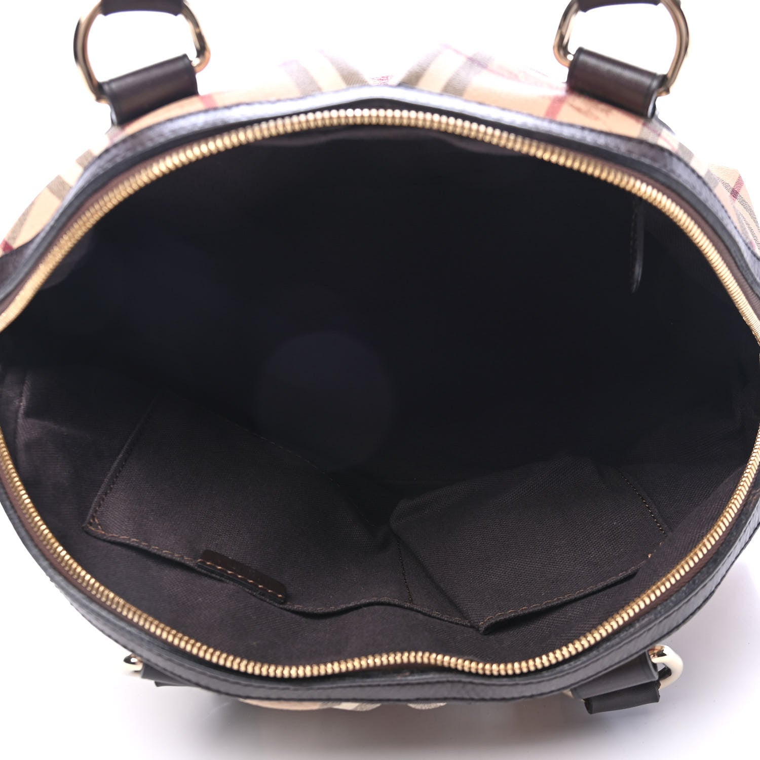 Burberry Haymarket Check Thornley Satchel Chocolate 4 of 4
