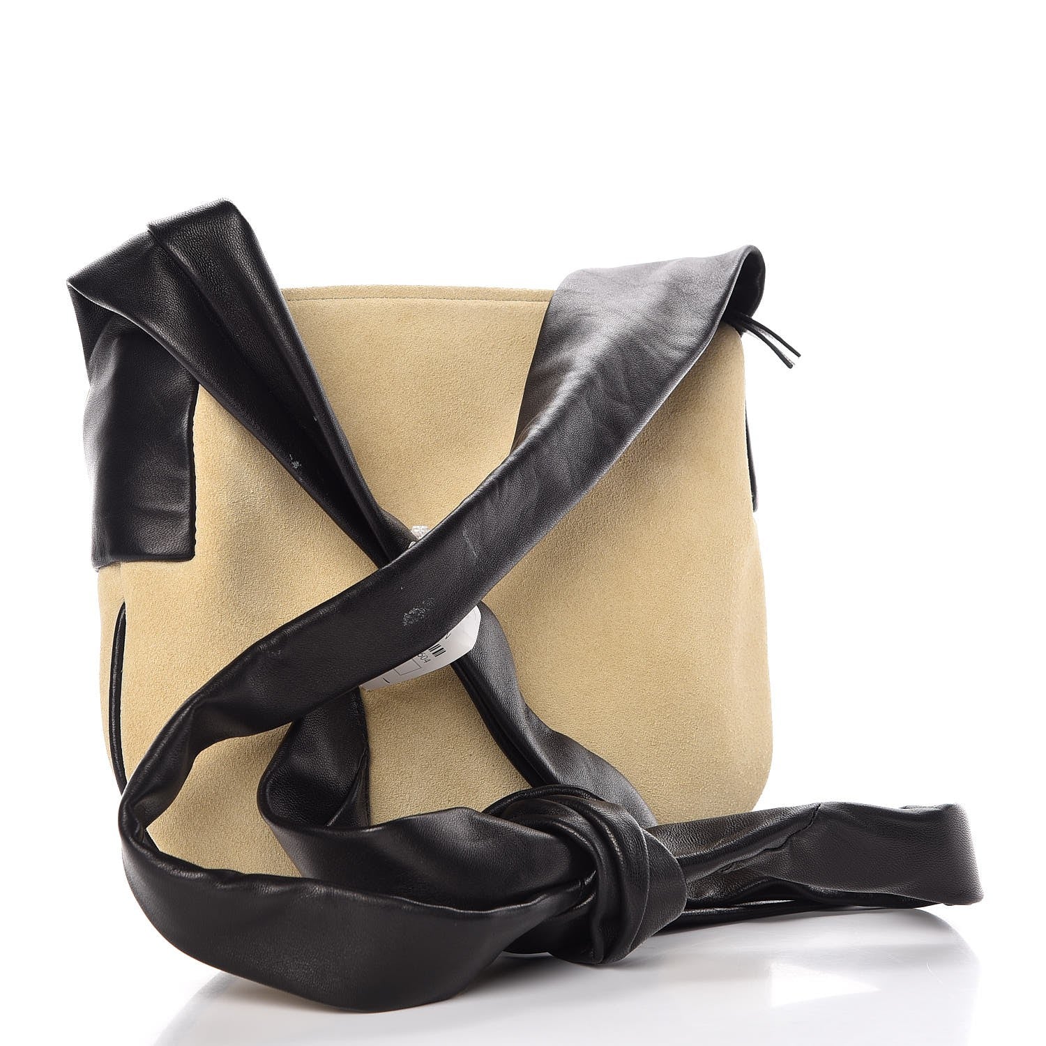 Celine Suede Lambskin Small Ribbon Shoulder Bag Dune Black 3 of 10