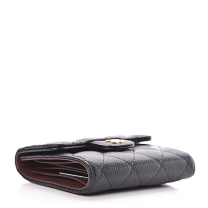 Chanel Caviar Quilted Compact Flap Wallet Black 4 of 8