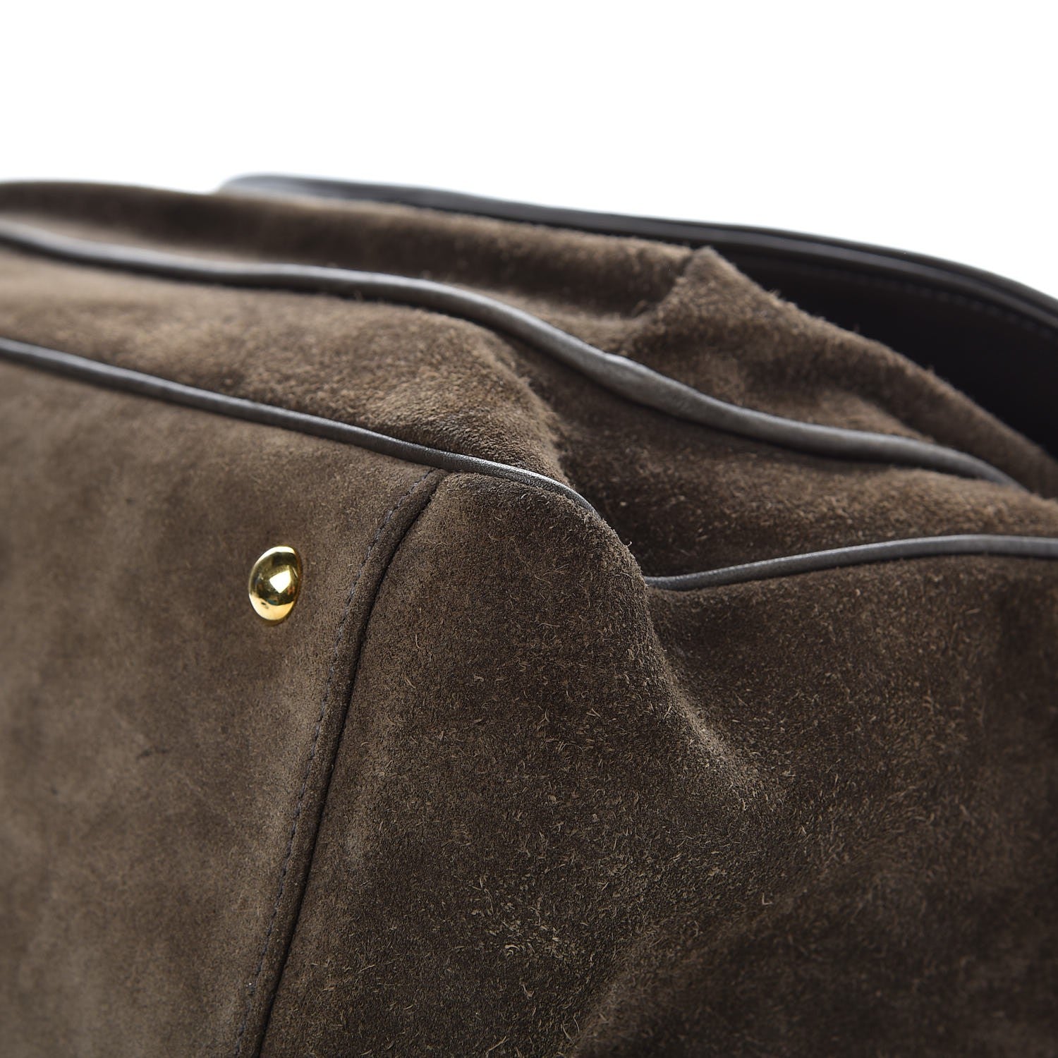 Gucci Suede Medium 1973 Top Handle Satchel Olive 15 of 16