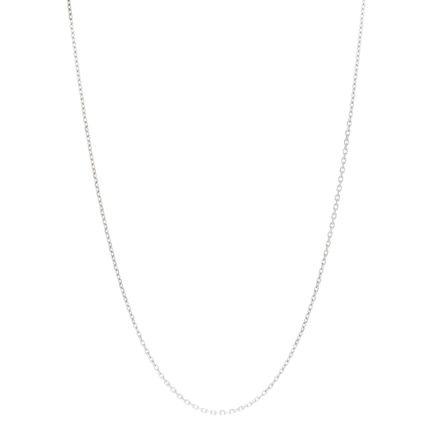 18K White Gold Trace Chain Necklace