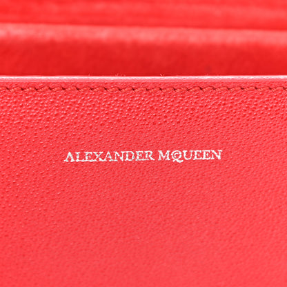 Alexander McQueen Grained Calfskin Medium Insignia Flap China Red 6 of 13