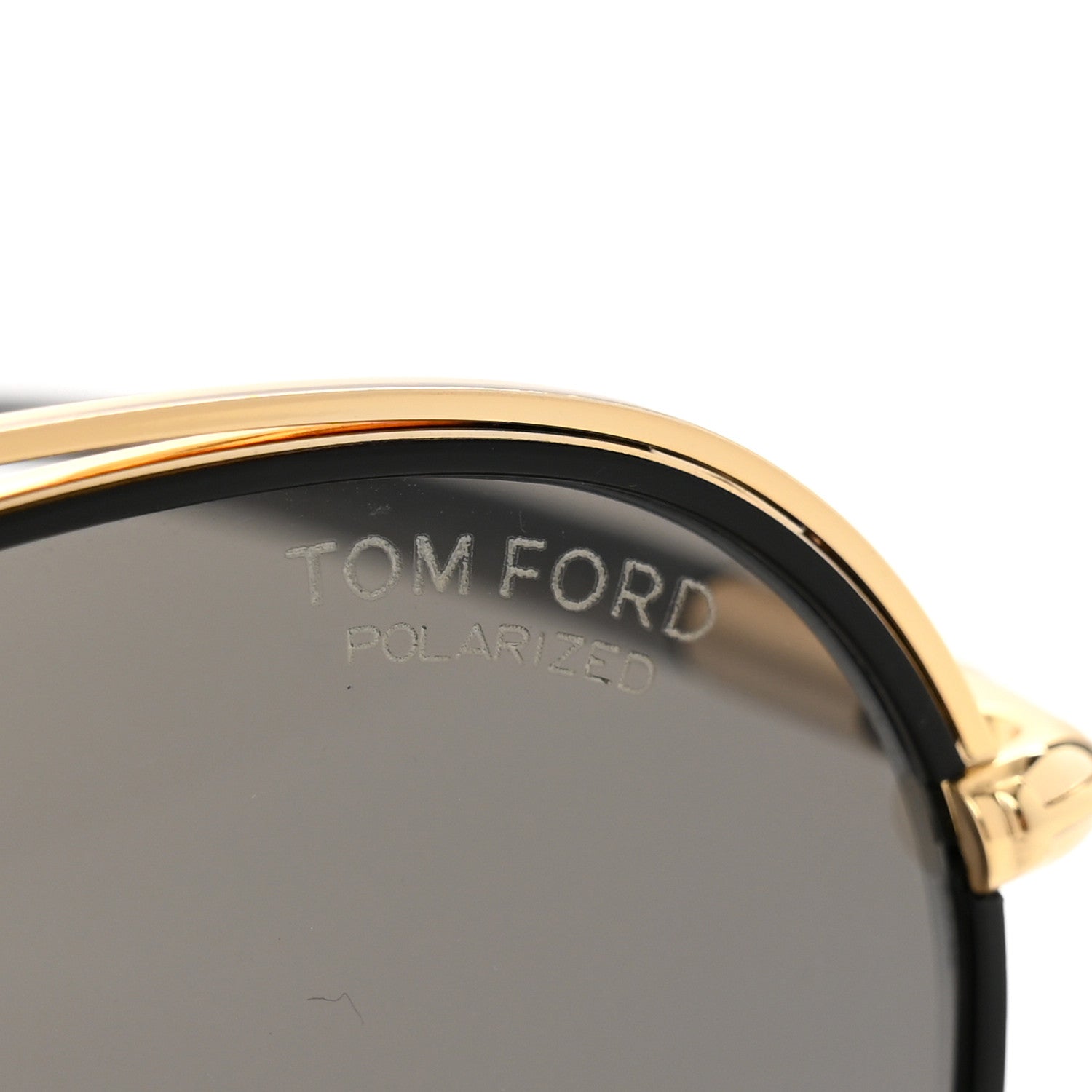 Tom Ford Metal Polarized Aviator Curtis TF748 Sunglasses Gold Black 7 of 8