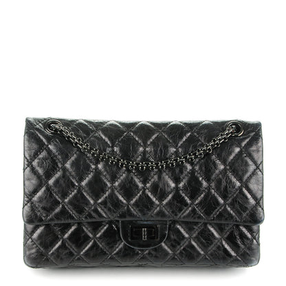 Chanel Glazed Calfskin Quilted 2.55 Reissue 226 Flap So Black 1 of 8