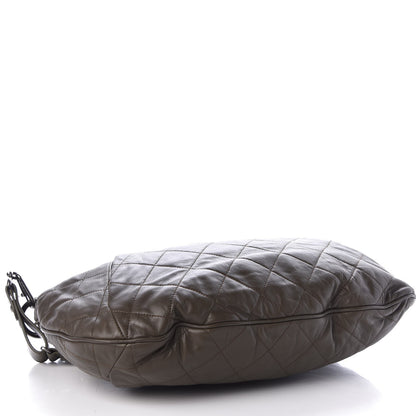 Chanel Calfskin Coco Pleats Hobo Olive 4 of 7
