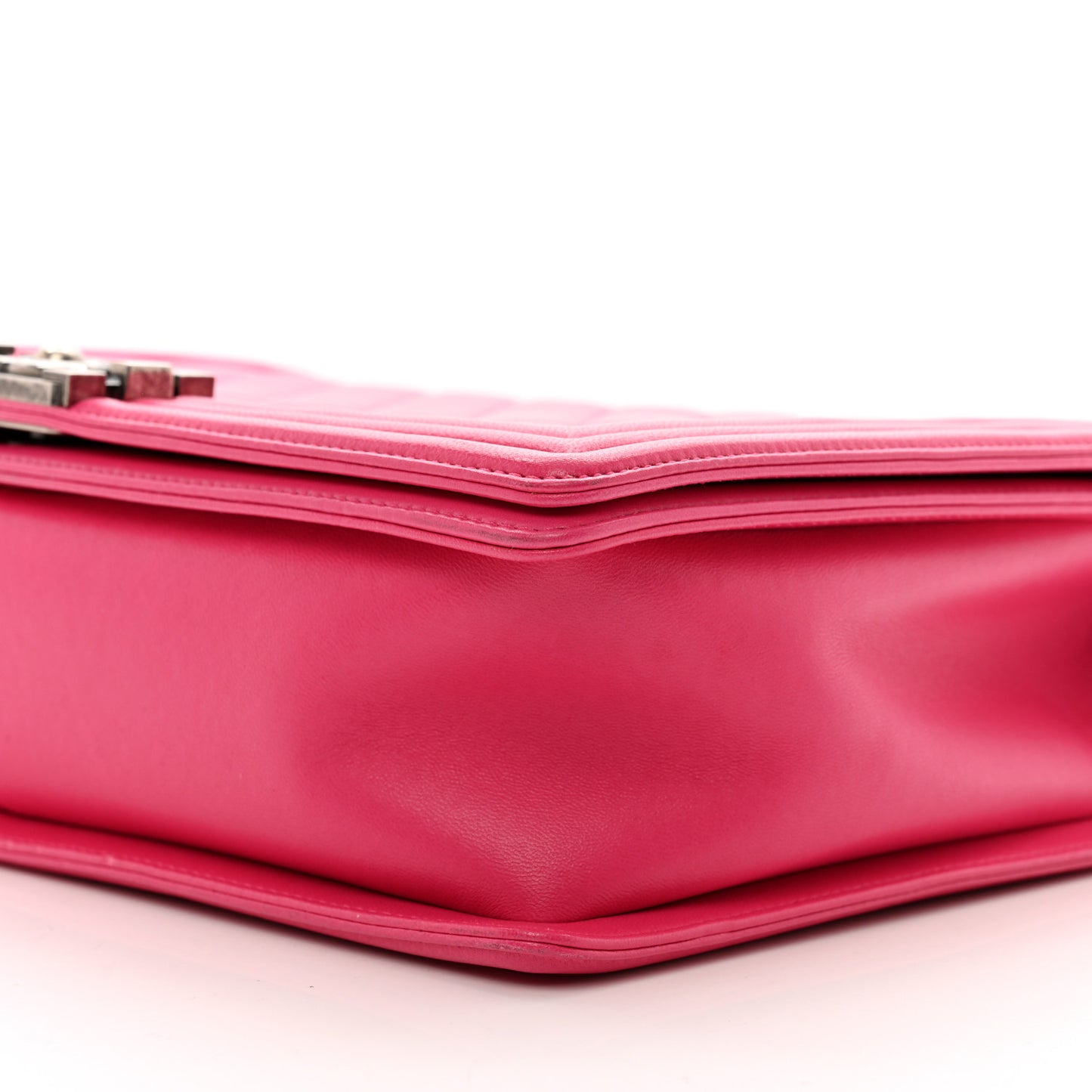 Lambskin Quilted Large Boy Flap Pink