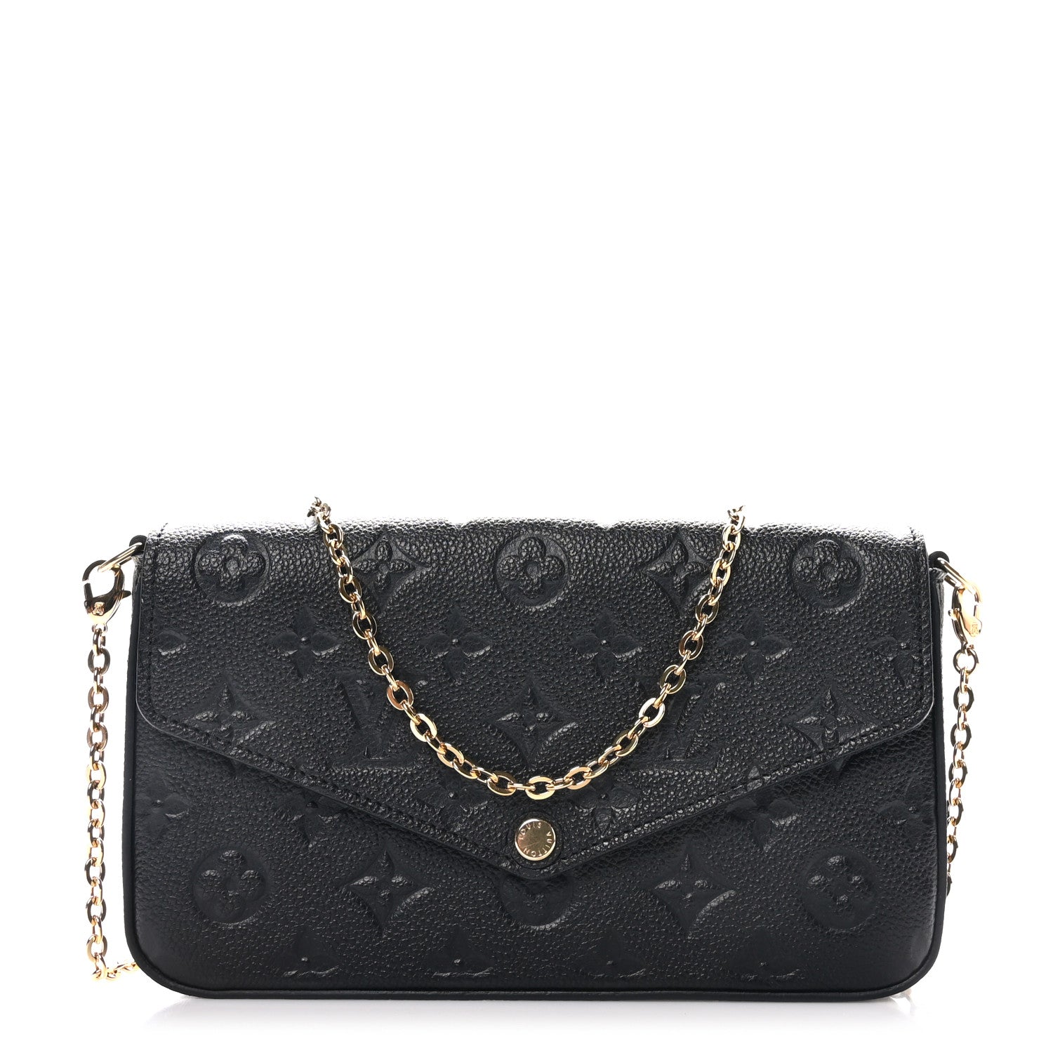 Louis Vuitton Empreinte Pochette Felicie Chain Wallet Black 1 of 23