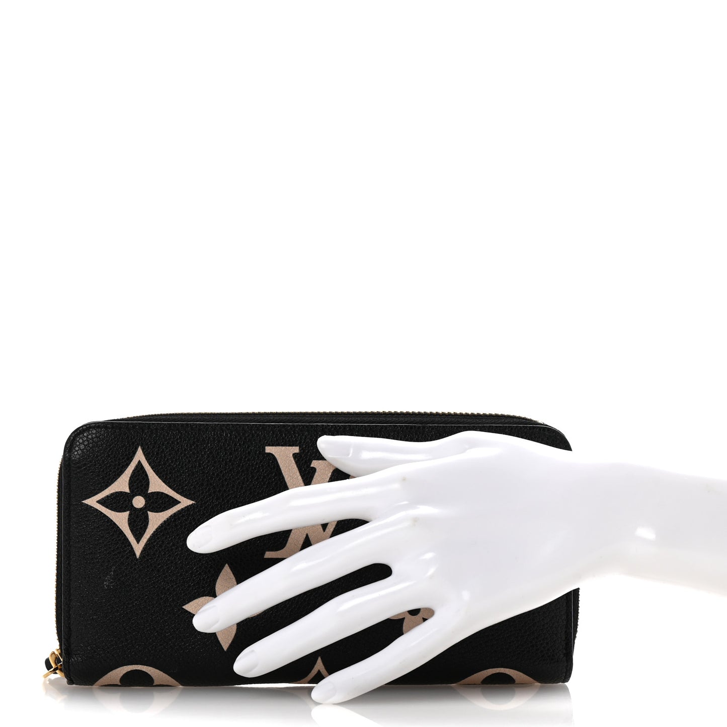 Empreinte Monogram Giant Clemence Wallet Black Beige