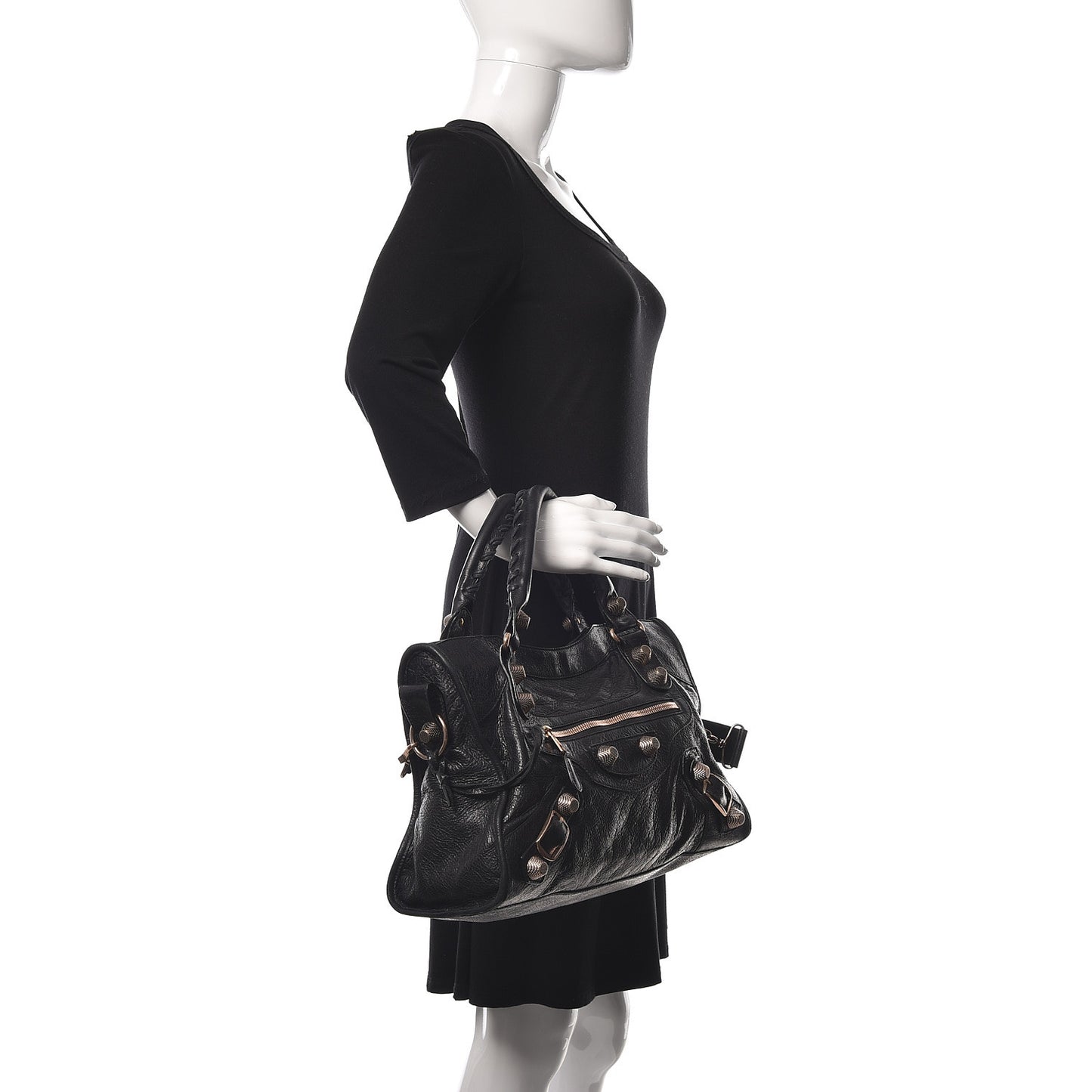 Agneau Giant 21 Rose Gold Hardware City Black