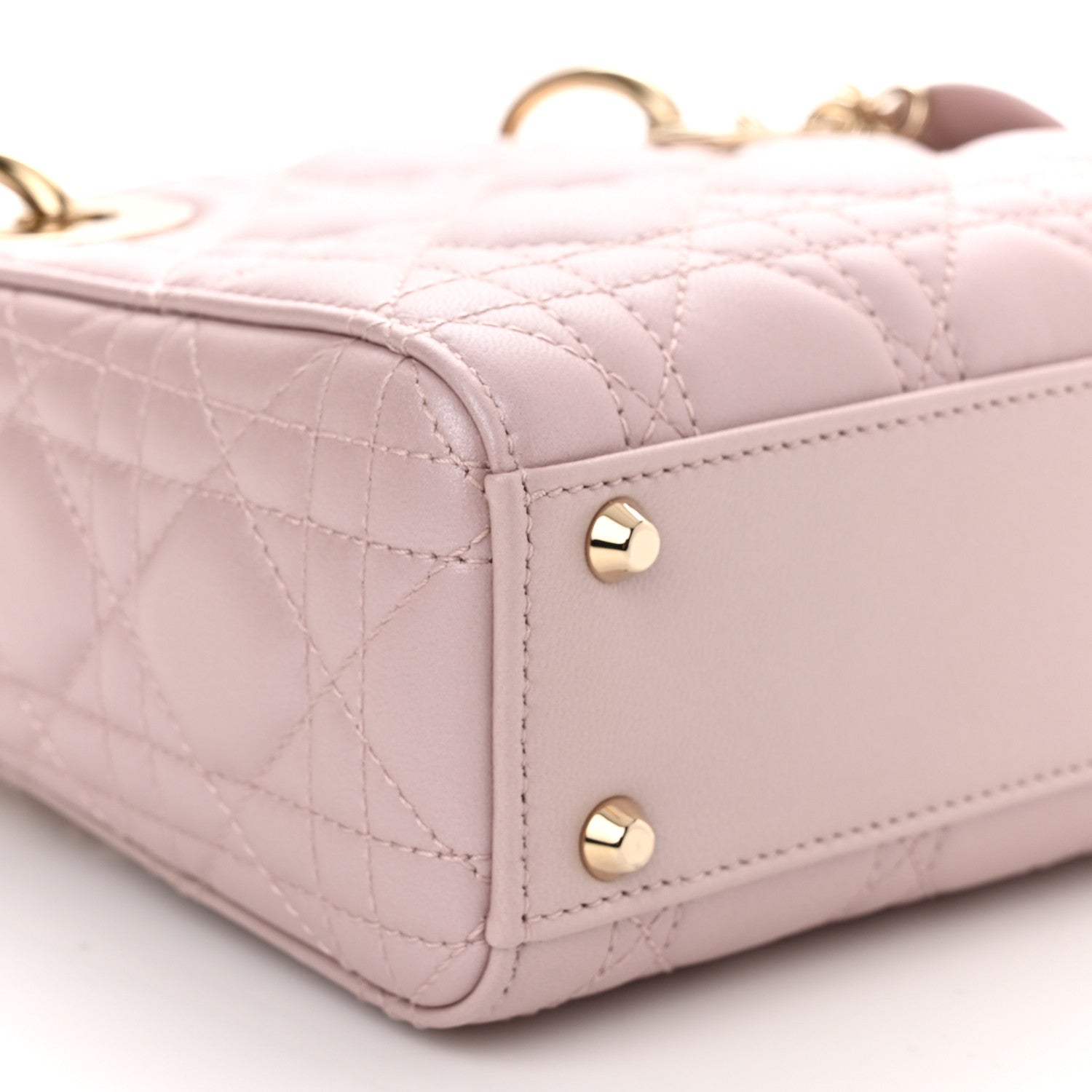 Christian Dior Lambskin Cannage Mini Lady Dior Rose Clair 9 of 10