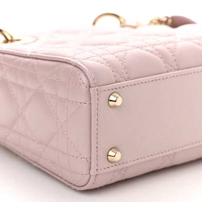 Christian Dior Lambskin Cannage Mini Lady Dior Rose Clair 9 of 10