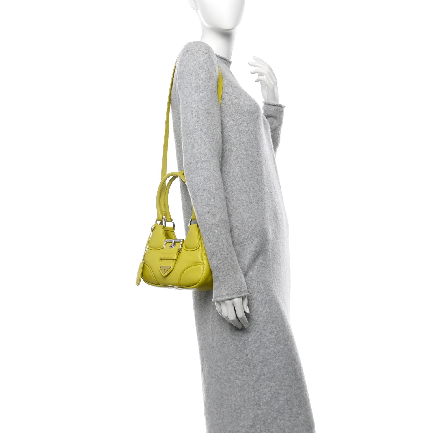 Prada Nappa Soft Padded Re-Edition 2002 Moon Bag Cedro 2 of 10