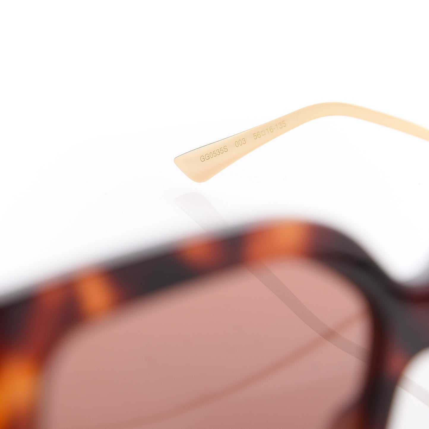 Acetate Square Frame Wing Sunglasses GG0535S Havana