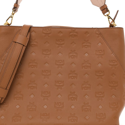 MCM Calfskin Ottomar Monogram Large Klara Hobo Cognac 9 of 9