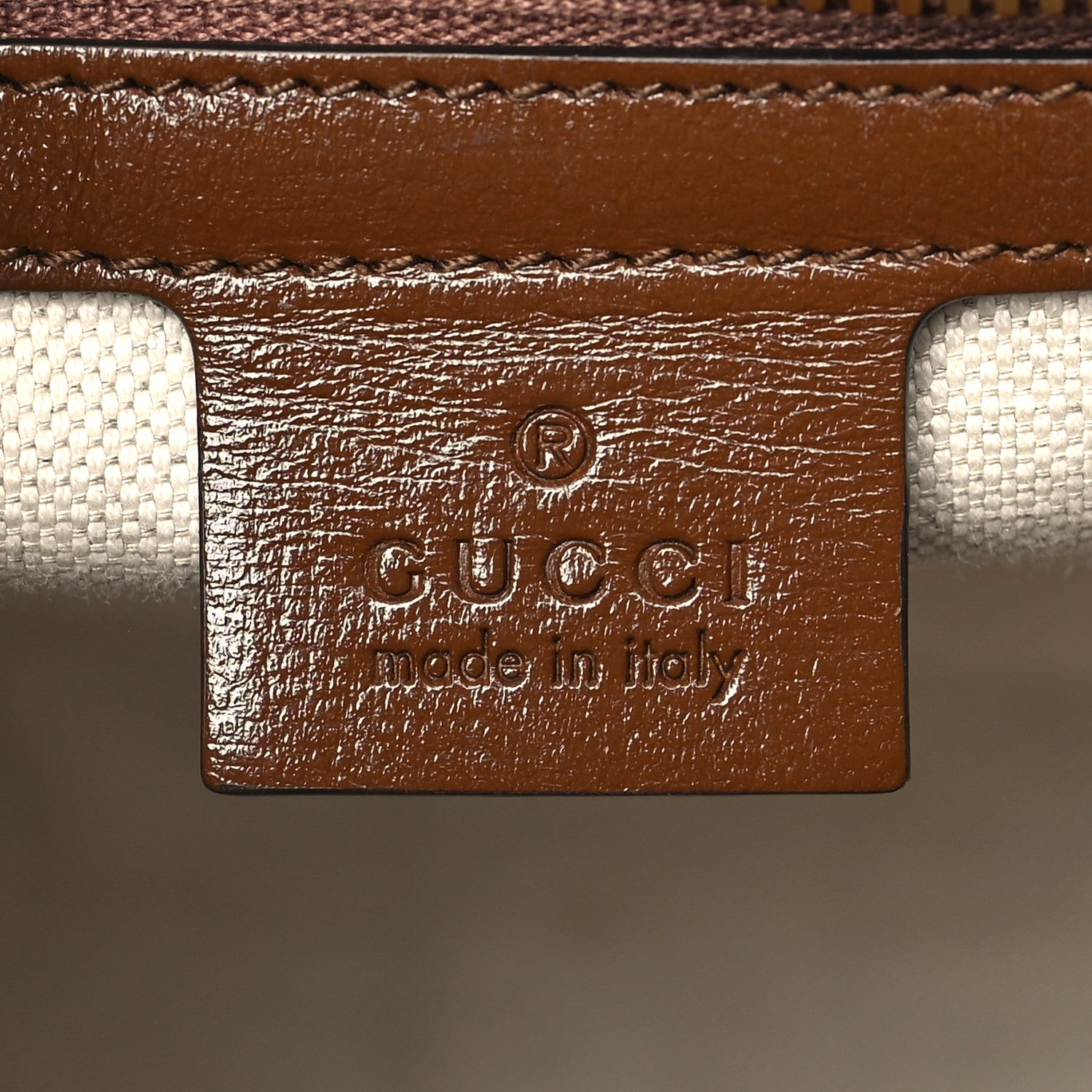 Gucci GG Supreme Monogram Azalea Calfskin Small Retro Interlocking G Tote Bag Beige Ebony Brown Sugar 6 of 9