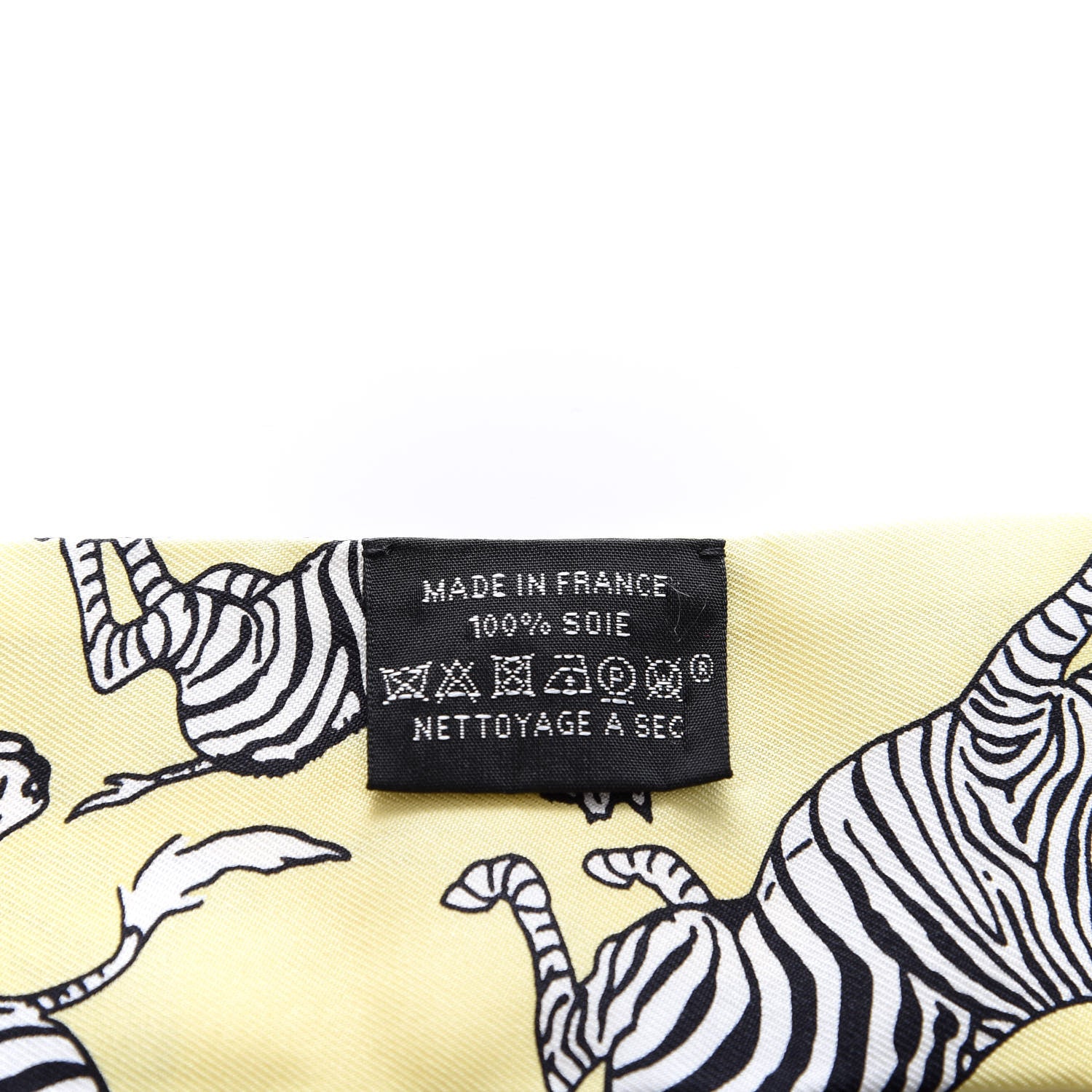 Hermes Silk Les Zebres Twilly Jaune Soufre Black 5 of 5