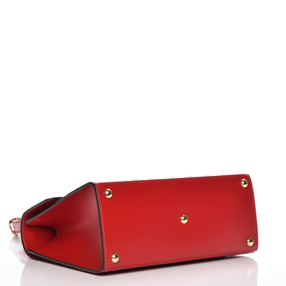 Gucci Guccissima Signature Small Padlock Top Handle Bag Hibiscus Red 5 of 8