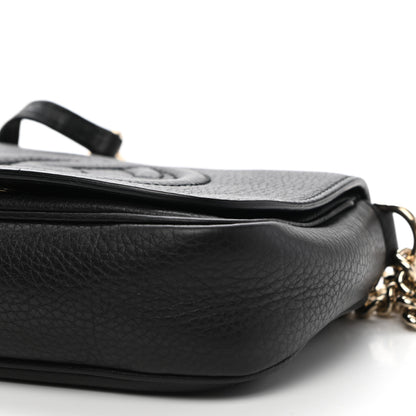Gucci Pebbled Calfskin Small Soho Flap Crossbody Black 10 of 10