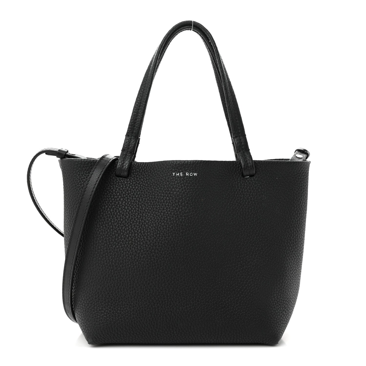 The Row Grained Calfskin Small Park Tote Black 1 of 12