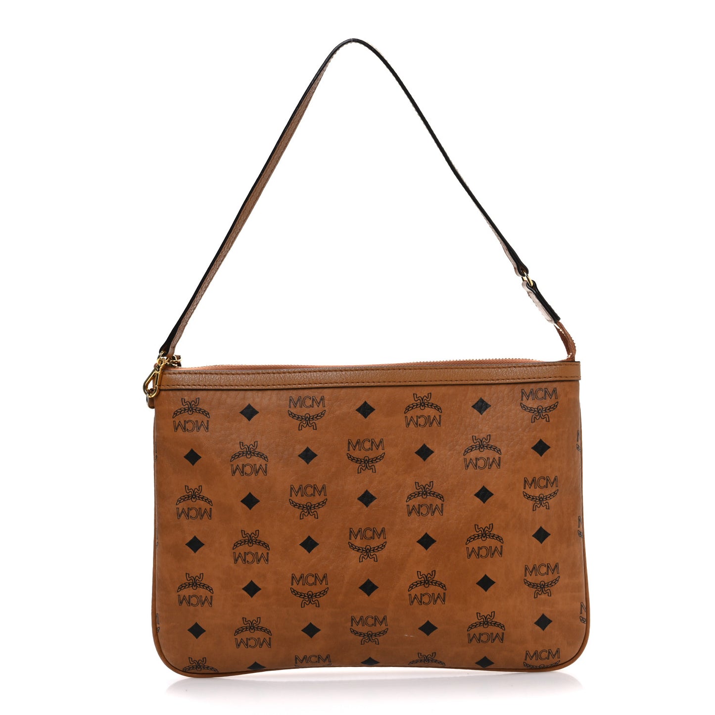 Visetos Medium Stark Wristlet Pouch Cognac