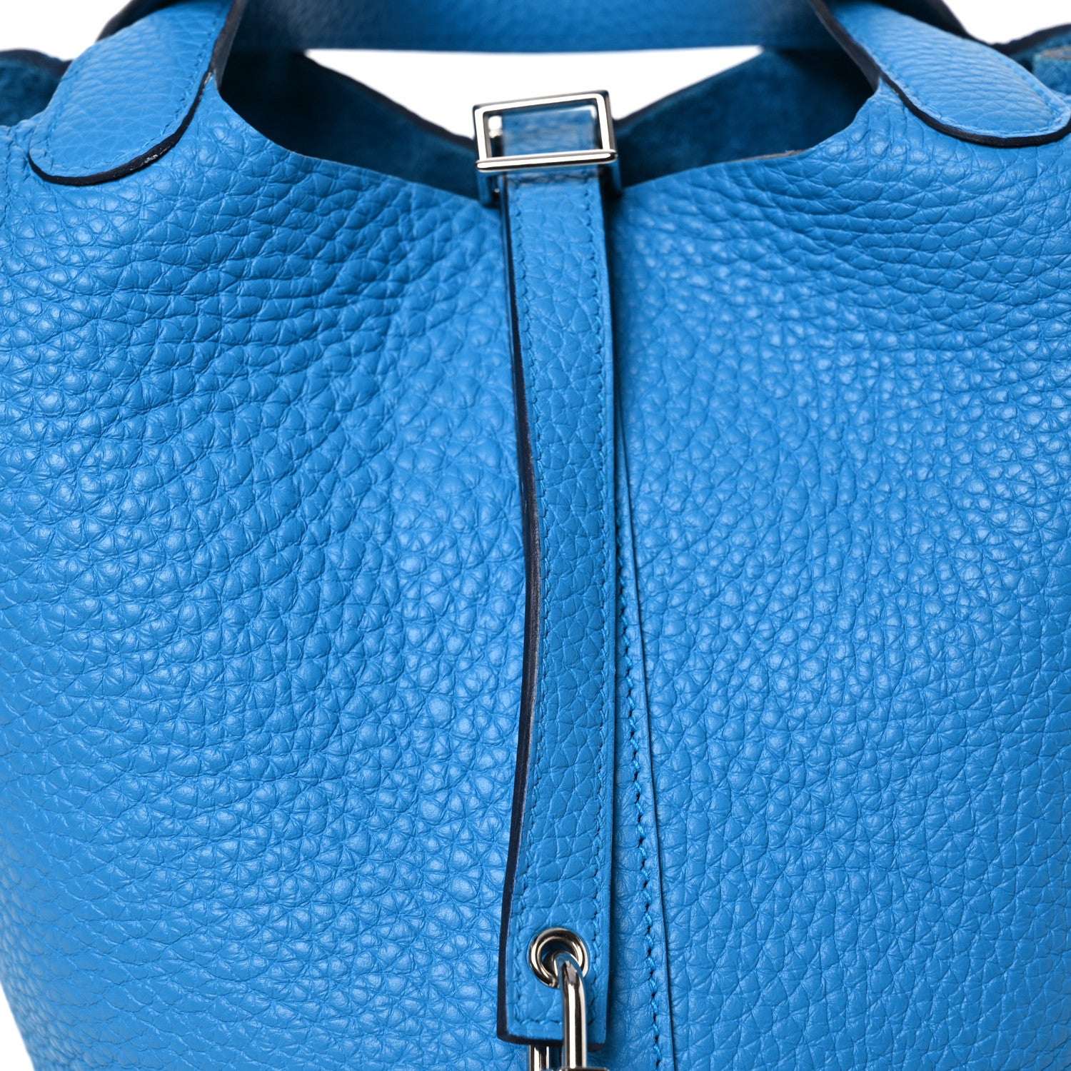 Hermes Taurillon Clemence Picotin Lock 18 PM Bleu Frida 8 of 16
