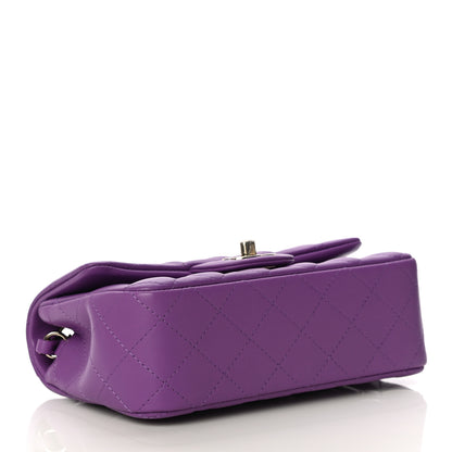 Chanel Lambskin Quilted Mini Rectangular Flap Purple 4 of 11
