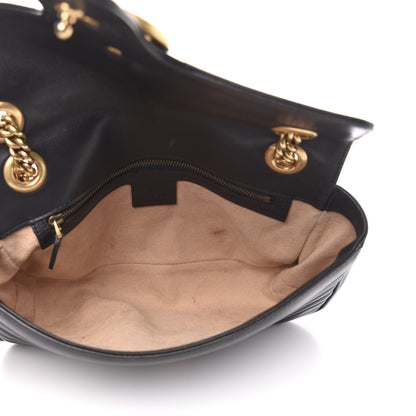 Gucci Calfskin Matelasse Small GG Marmont Shoulder Bag Black 5 of 15