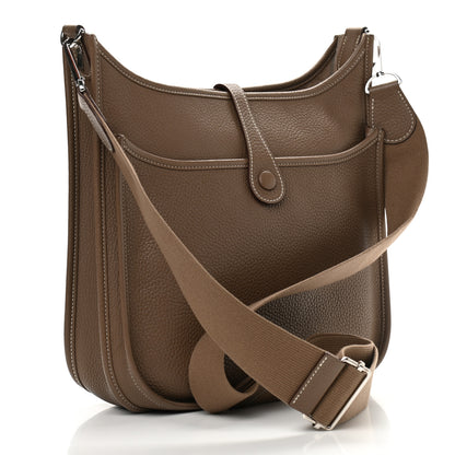 Hermes Taurillon Clemence Evelyne III PM Etoupe 2 of 12