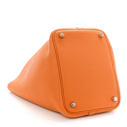 Hermes Taurillon Clemence Picotin Lock 18 PM Orange 4 of 10