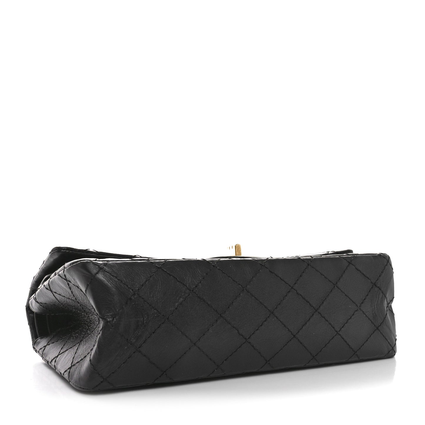 Aged Calfskin Quilted 2.55 Reissue 225 Flap Black