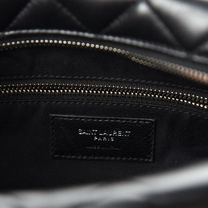 Saint Laurent Calfskin Y Quilted Monogram Small Loulou Bowling Bag Black 8 of 10