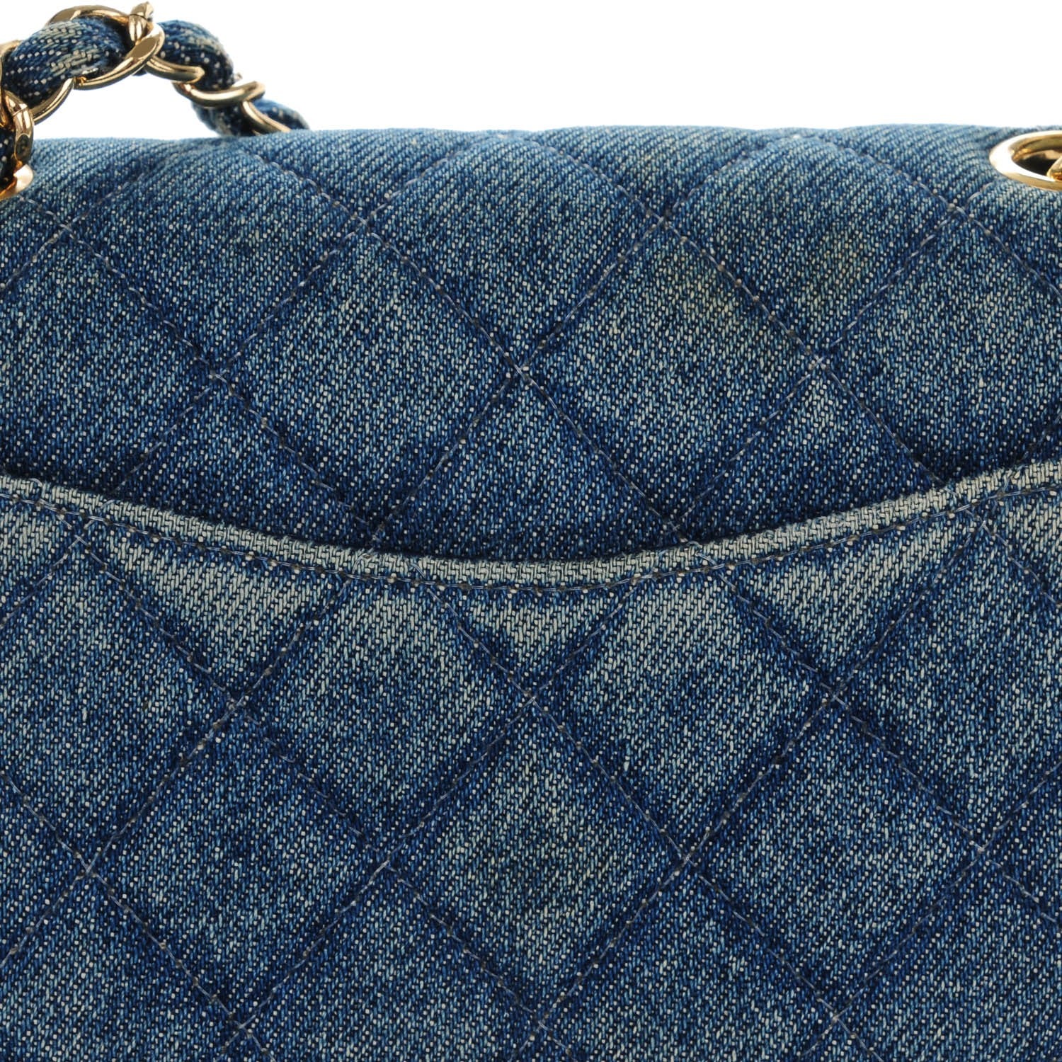 Chanel Denim Quilted Mini Square Flap Blue 10 of 12