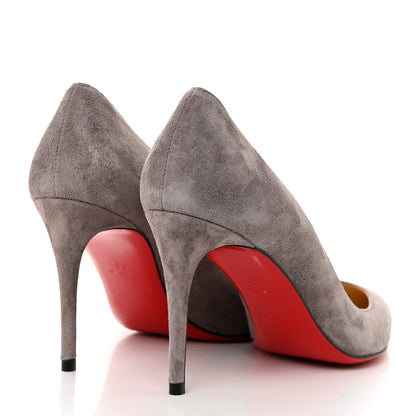 Christian Louboutin Veau Velours Pigalle Follies 85 Pumps 36 Storm 4 of 8
