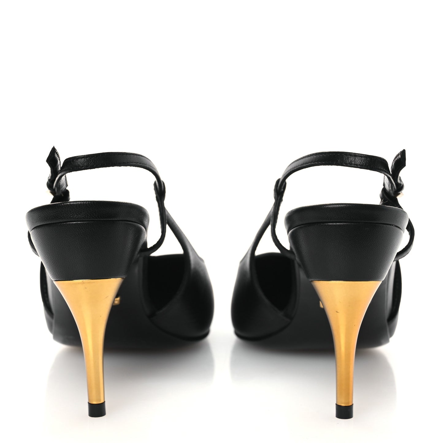 Calfskin Slingback Pumps 36.5 Black