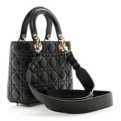 Christian Dior Lambskin Cannage Small My ABCDior Lady Dior Black 3 of 9
