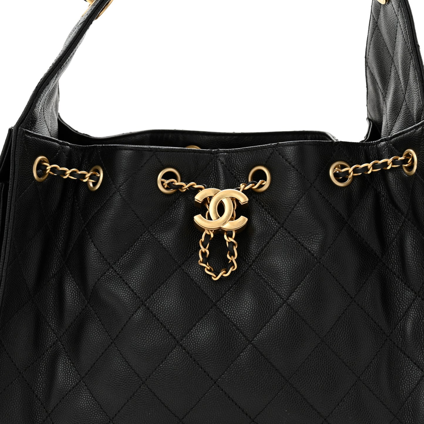 Caviar Quilted Small Chanel 25 Handbag Black