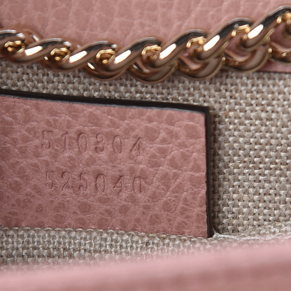 Gucci Dollar Calfskin Small Interlocking G Shoulder Bag Soft Pink 7 of 10
