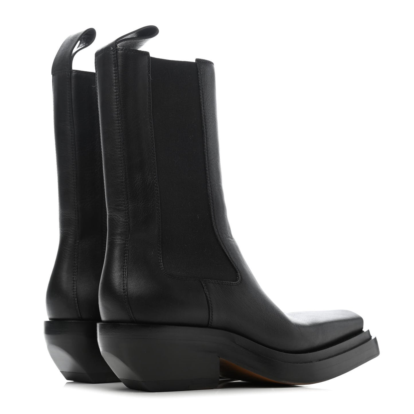 Calfskin Lean Mid-Calf Boots 37 Black