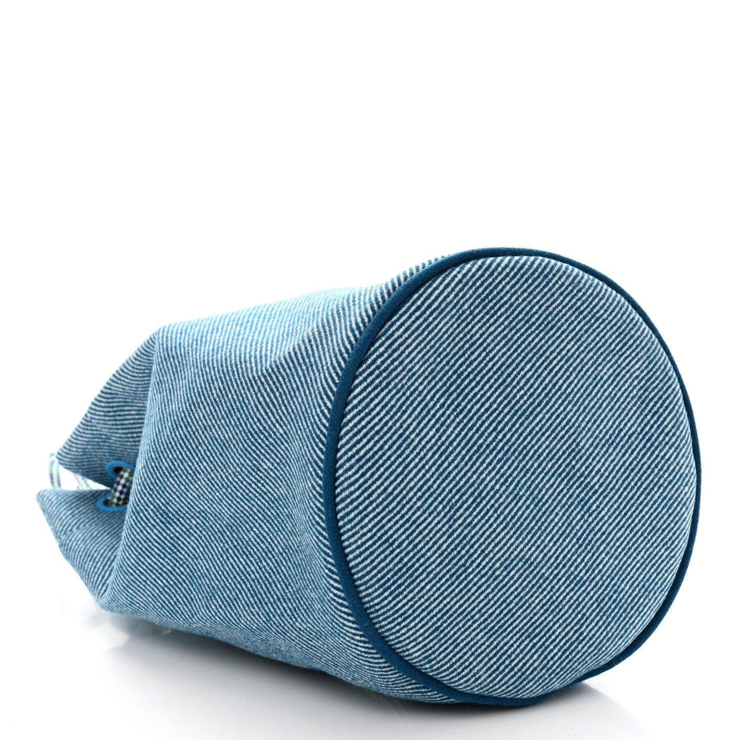 Toile H Canvas Les Cabanes Drawstring Duffle Bag Bleu Paon