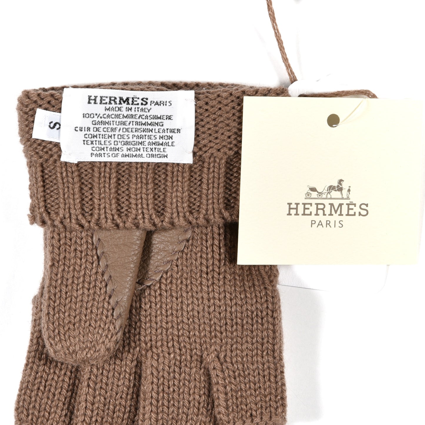 Cashmere Deerskin Baltimore Gloves S Etoupe
